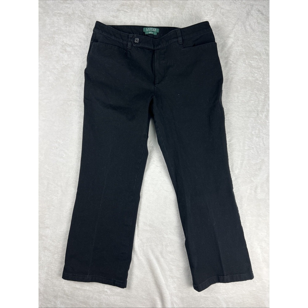 Lauren Ralph Lauren Adelle Straight Pants Black Size 12